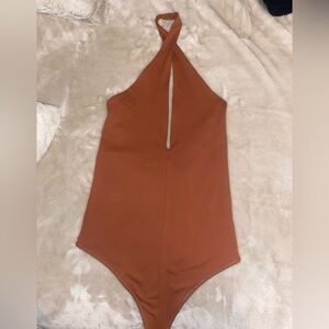 Abercrombie & Fitch Soft seamless cross front halter body suit